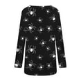 thumbnail image 4 of ICHUANYI Clearance Women Summer Fashion Casual Print Round Neck Loose Long Sleeve T-shirt Tops Blouse Pullover ICHUANYI "ICHUANYI", 4 of 5