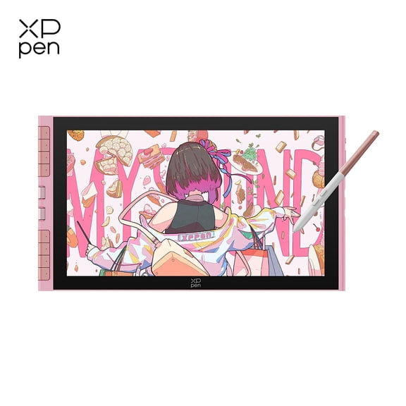 XPPen Artist 12 3rd Drawing Tablet with Screen, 12" Pen Display 16K Pressure Stylus, 99% sRGB Anti-Glare Etched Glass, X-Dial Shortcut, Foldable Stand, Graphic Monitor, Pink