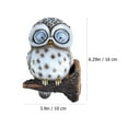 thumbnail image 2 of OULII 2 Pcs Statue de Hibou en Résine Marron pour Jardin 6.3x3.9in, 2 of 5