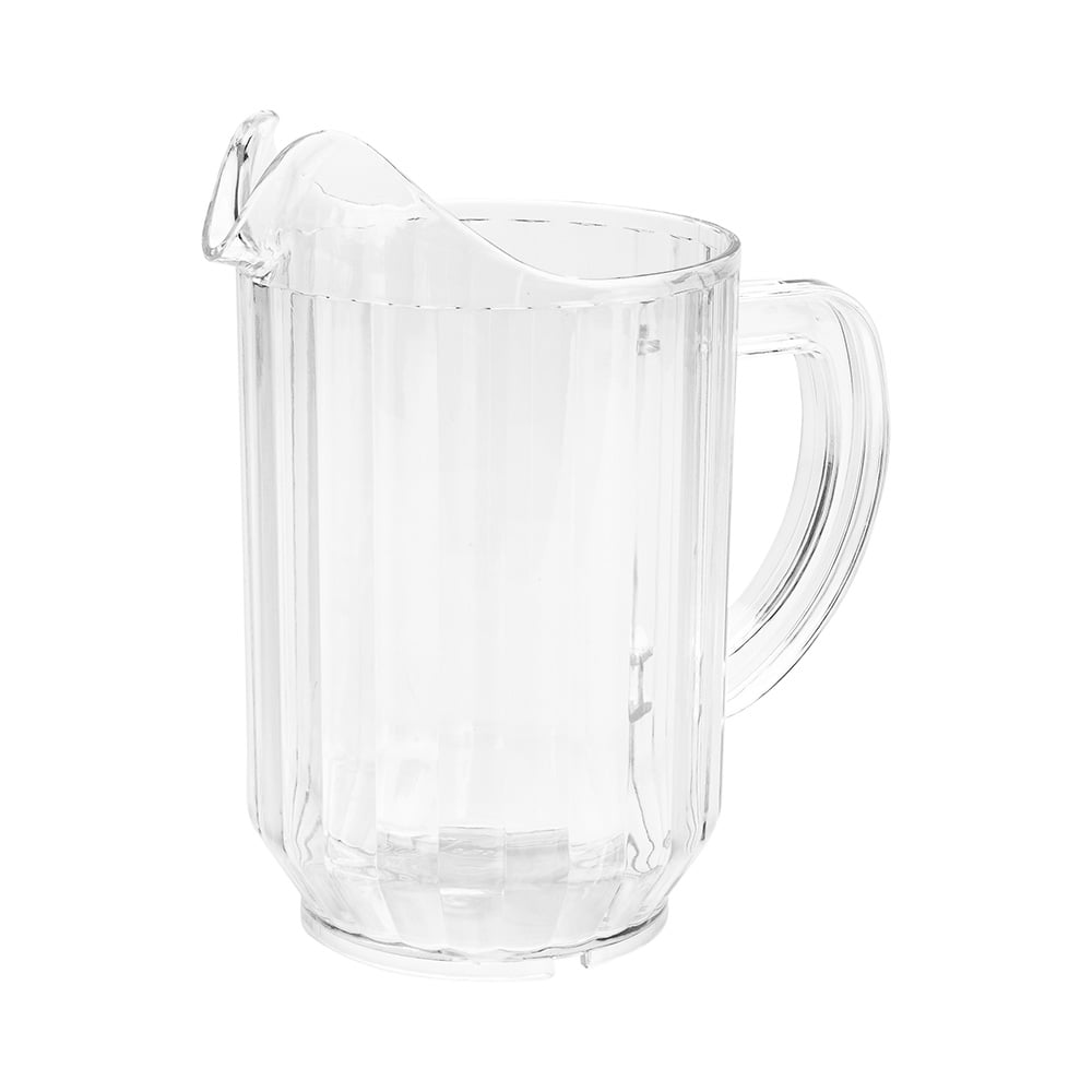 RW Base 60 oz Clear Plastic Water Pitcher - 5 x 5 x 7 3/4 - 1 count box