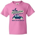 thumbnail image 3 of Inktastic Paradise Beach in West Palm Beach with Palm Trees and Car Youth T-Shirt, 3 of 5