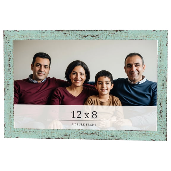 12x8 Frame Green Solid Wood Picture Frame Width 1.125 Inches | Interior Frame Depth 0.5 Inches |