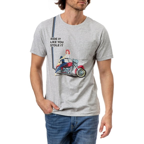 Jordache Vintage Sammy Motorcycle Graphic Pocket Tee Men's