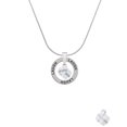 thumbnail image 2 of Delight Jewelry Silvertone Small 3-D White Present Box with Bow Laugh Ring Charm Necklace, 18", 2 of 4