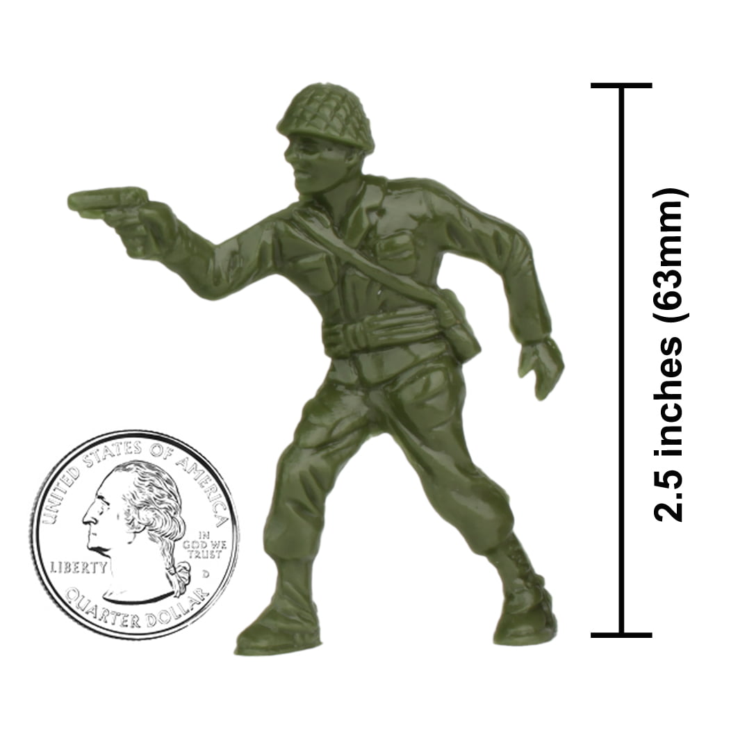 Infantry 1/32 Scale 53 Figures 29 poses in Wax Green Marx WWII G.I 