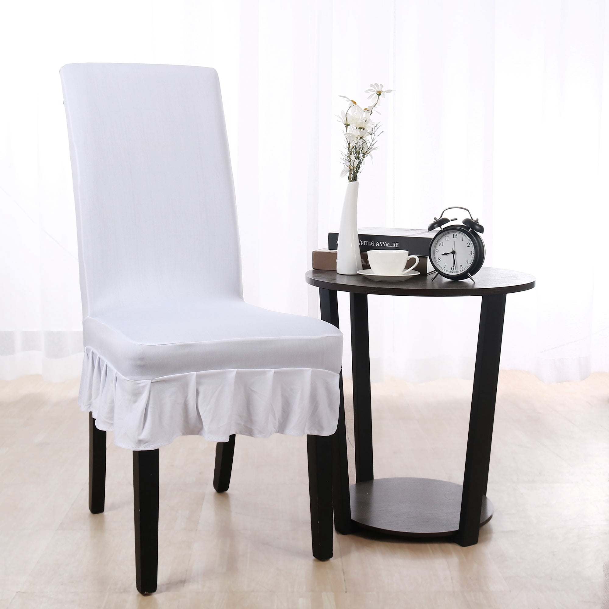Details about   Stretch Skirt Chair Cover Dining Room Wedding Banquet Seat Cover Home Decor 