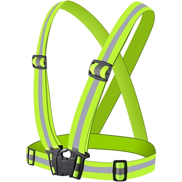 Running Reflective Vest Gear Adjustable Vest with Safety High Visibility Reflective Tape for Night Riding