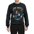 thumbnail image 2 of Wild Bobby Aquarius Air Water Sign, January 19 February 18, Star Constellations Horoscope Zodiac Birthday Birth Month Stone Gift for Men Women Unisex Crewneck Sweatshirt, 2 of 6