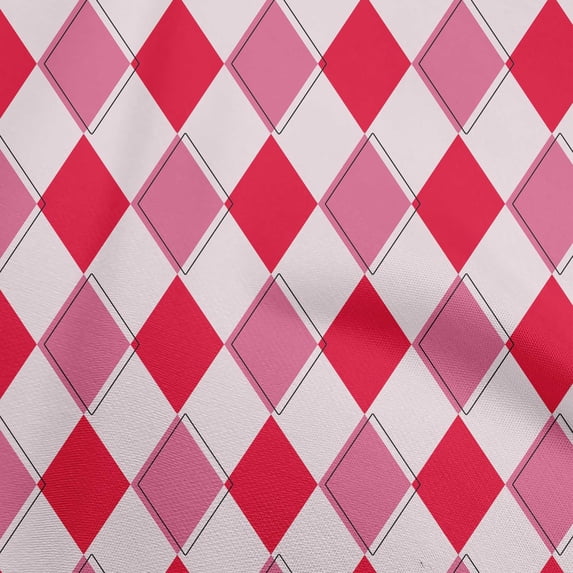 oneOone Georgette Viscose Magenta Fabric Argyle Diy Clothing Quilting Fabric Print Fabric By Yard 42 Inch Wide