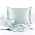 thumbnail image 3 of PiccoCasa 25 Momme Silk Pillowcase with Zipper Closure, Standard Silver Grey, 3 of 7