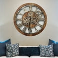 THE GEARS CLOCK Wall Clock with Real Moving Gears AMLI_ 24 in Round