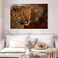 thumbnail image 2 of Elephant Stock Intimidating Leopard Wall Art - Horizontal Canvas Wall Art - Living Room Wall Decor - Animal Canvas - Brown And Orange Decor - 51" x 34", 2 of 8