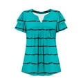 thumbnail image 7 of ATENAR T Shirts for Women Short Sleeve Casual Shirts for Women V Neck Tee Mint Green XL, 7 of 7