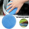 thumbnail image 2 of NZRUANE 1x Car Wash Wax Sponge Microfiber Polishing Wax Sponge =-= Round A3L4, 2 of 9