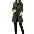 thumbnail image 2 of Pxiakgy winter coats for women Womens Autumn Winter Jacket Casual Outwear Cardigan Slim Coat Overcoat coat for women Army Green + L, 2 of 6