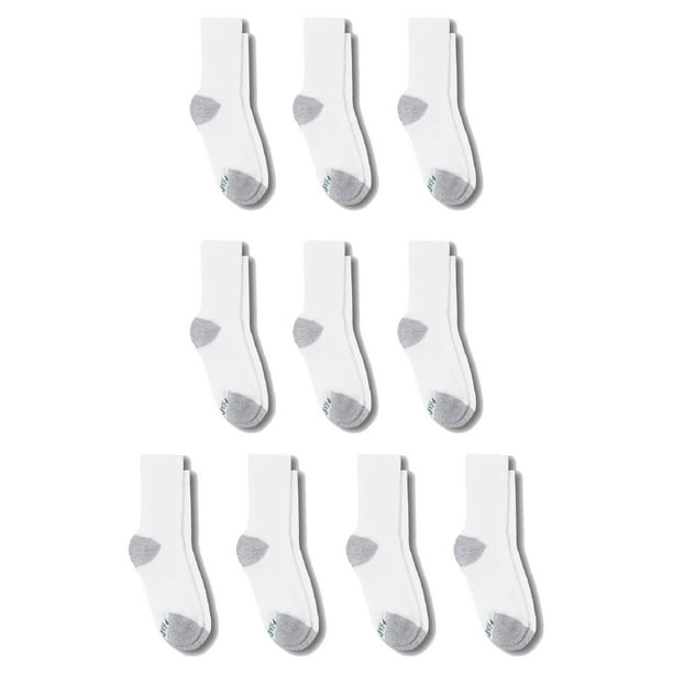 Hanes Boys Crew Socks, 10 Pack - Walmart.com