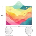 thumbnail image 3 of Wearable Blanket,Colorful Tie Dye Wave Pattern Hooded Wearable Flannel Blanket for Adults & Teens,Winter Poncho Shawl Wrap Cape Cozy Anti-Pill,50"x60", 3 of 5