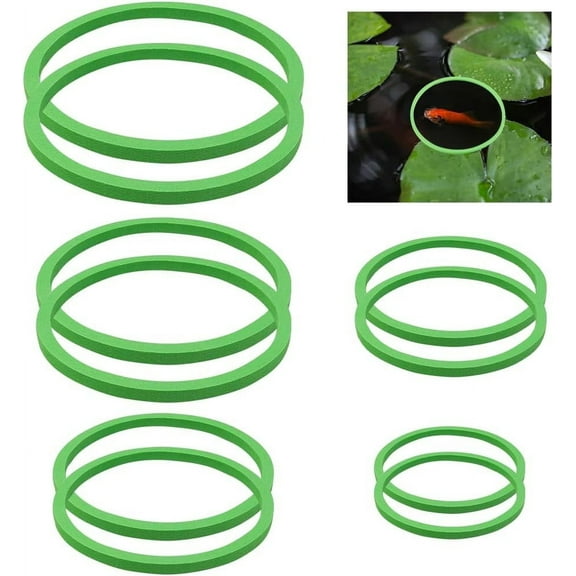 10Pcs Fish Feeding Rings Set Aquarium Floating Plant Rings 5 Sizes Foam Floating Plant Corral Round Fish Feeder Rings Fish Plant Ring for Bettas Aquarium Accessories Green diy