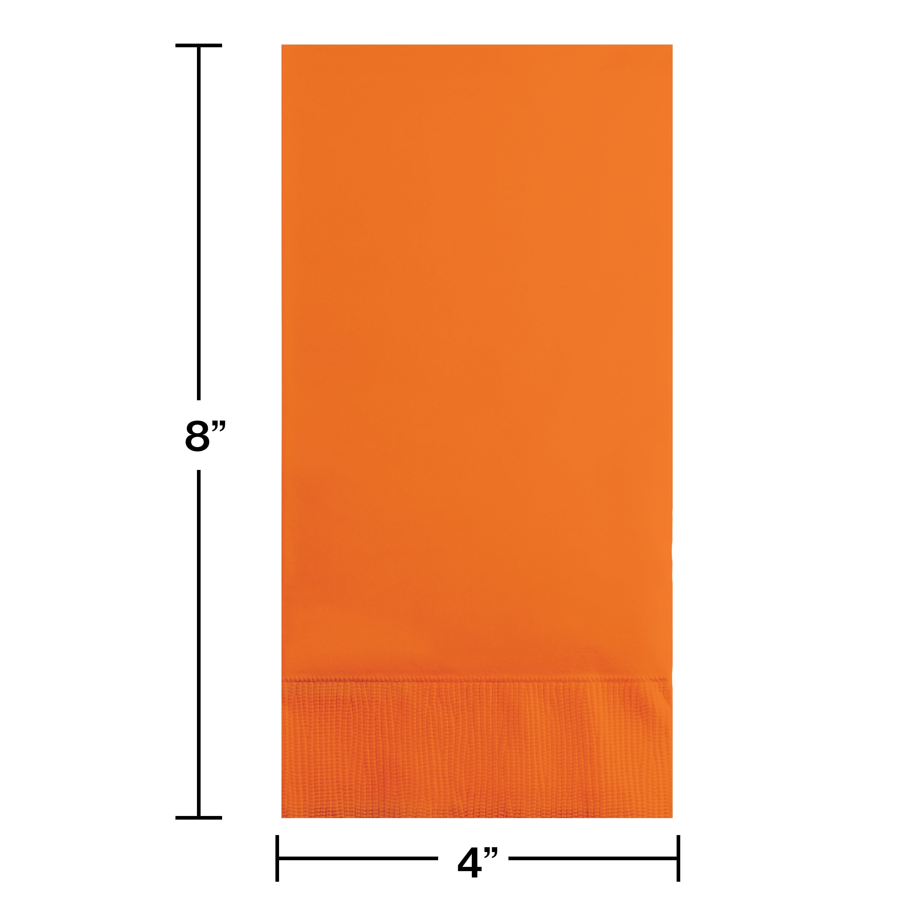 Sunkissed Orange Paper Guest Towels 48 Count for 24 Guests