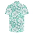 thumbnail image 6 of Yteetum Men's T Shirts Under $5.00 s Hawaiian Floral Print T Shirts Casual Button Down Short Sleeve Lapel Beach Summer T-Shirts, 6 of 7