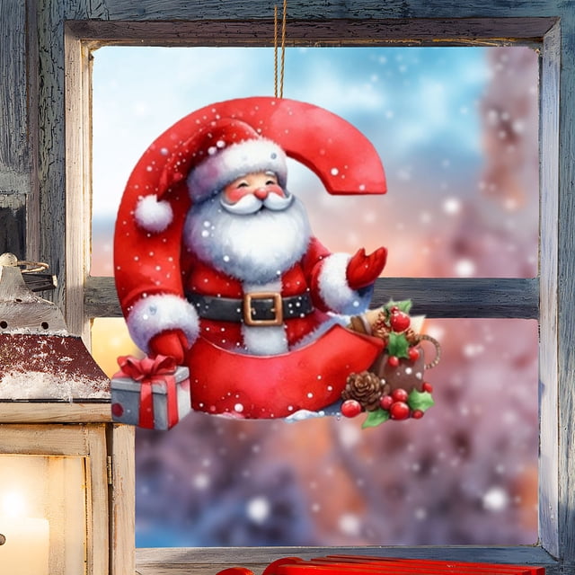 Descuentos Únicos Solo en Línea, Adorno colgante con letras de acrílico plano para árbol de Navidad, decoración para fiestas en el hogar, regalo colgante Akmoler