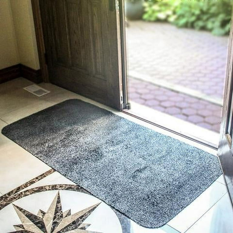 SUPER ABSORBENT MAGIC DOOR MAT CLEAN STEP WASHABLE INDOOR OUTDOOR ANTI SLIP  MAT