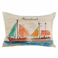 thumbnail image 2 of Nautical Boat, Throw Pillow Covers, Coastal Sailing Ship Ocean Painted Sea Soft Breathable Pillow Cases with Invisible Zipper for Sleeping, King Size Pillowcases for Couch Bed Sofa Chair 20x36 Inches, 2 of 6