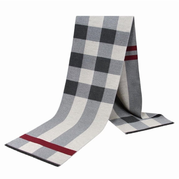 Men's Flannel Plaid Scarf, Double-Sided Jacquard Winter Scarf, 180x30cm,180*30cm,1,casual