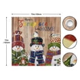 thumbnail image 4 of Christmas Snowman Shower Curtain Winter Snowflake Xmas Wreath Pine Trees Branch Rustic Farmhouse Bathroom Curtain 72x72Inch, 4 of 7