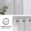 thumbnail image 6 of CAROMIO 52" W x 95" L White Semi Sheer Curtains Floral Embroidered Voile Grommet Window Curtain Set for Bedroom, 2 Panels, 6 of 7