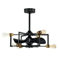 thumbnail image 4 of Warehouse of Tiffany DL01P07MB Liviana 26 in. 6-Light Indoor Matte Black Finish Ceiling Fan with Light Kit and Remote, 4 of 5