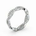 thumbnail image 2 of Spot Jewel Brilliant 2.3 Ct Full Eternity Diamond Ring - Round Cut Lab-Created Simulated Diamond with Infinity Twisted Crossover Design - Women Jewelry in 14K White Gold Plated - Gifts for Birthday, 2 of 4