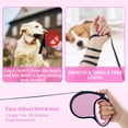 thumbnail image 4 of Retractable Dog Leash,[Strong Nylon Tape][One-Handed One Button Lock] for Small Medium Dogs and Cats,16ft Pet Walking Leash with 360°Tangle-Free Design,Anti-Slip Handle,Gift Package (Pink), 4 of 6
