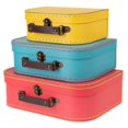 thumbnail image 4 of Jewelkeeper Paperboard Suitcases, Set of 3 – Nesting Storage Gift Boxes for Birthday Wedding Easter Nursery Office Decoration Displays Toys Photos – R, 4 of 15