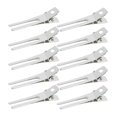 thumbnail image 1 of 50 pinzas para rizos de doble punta de peluquería, sección de ajuste de rizos de 1,8 pulgadas, pinzas para el pelo, pinzas de cocodrilo de metal, horquillas para lazo para el pelo, gran pinza par, 1 of 2