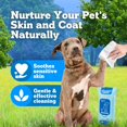 thumbnail image 7 of Nuesta Pets Deodorizing Wipes, Dog Cleansing Wipes, Puppy Grooming, Unscented, 80 Count, 4 Pack, 7 of 7