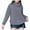 Gray, variant on Women's Casual Turtleneck Sweater Solid Color Fuzzy Fleece Long Sleeved Pullover Tops Winter Warm Loose Blouse