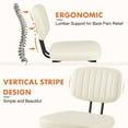 thumbnail image 3 of Aukfa Modern Kitchen Dining Chairs Set of 2 with Faux Leather Cushion, White, 3 of 8