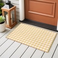 thumbnail image 6 of Buffalo Plaid Bathroom Rug Washable 2x3 Entryway Rug Non Slip Farmhouse Yellow Checkered Vintage Rustic Front Door Mat Low Pile Indoor Doormat Throw Floor Carpet for Kitchen Bedroom Entrance, 6 of 9