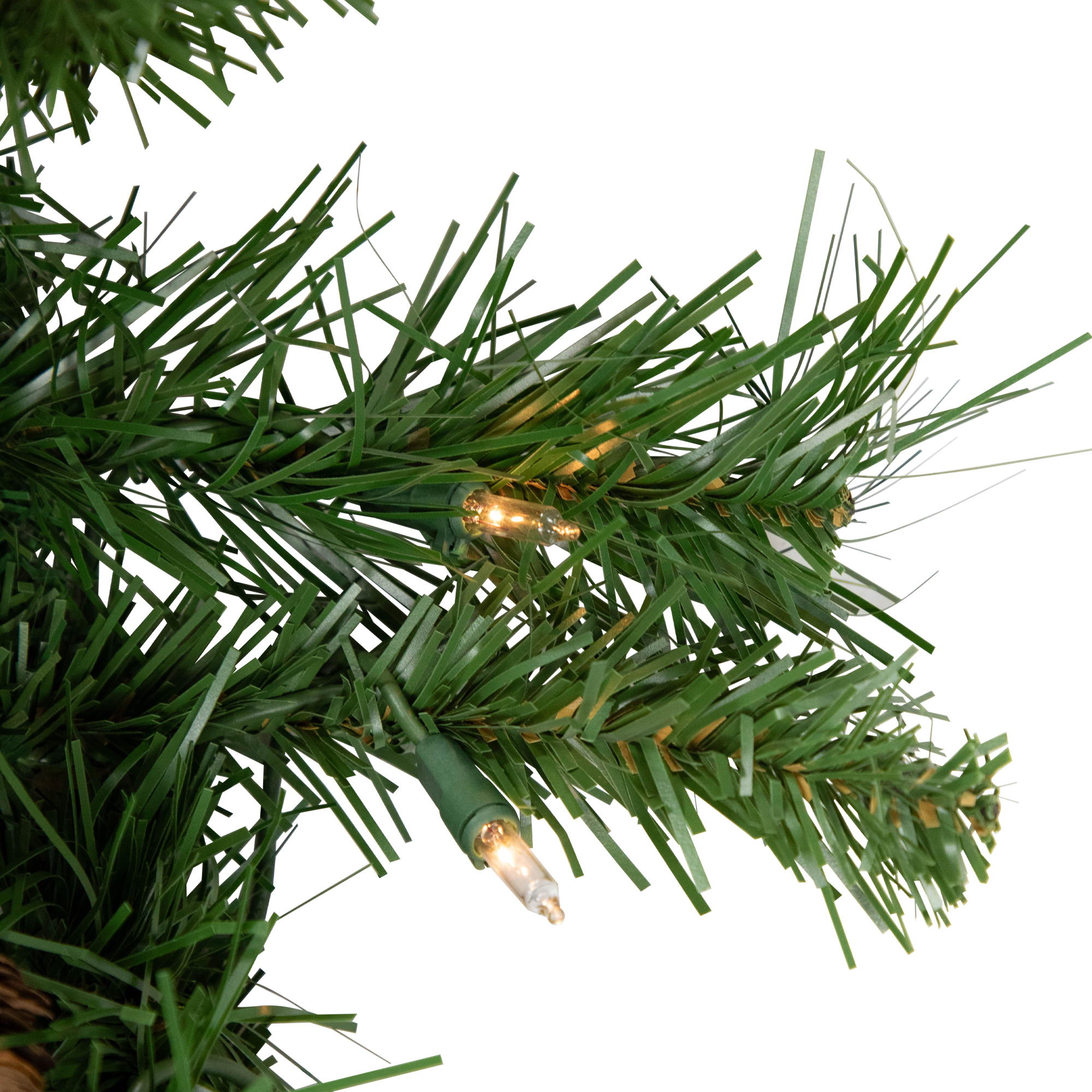 Northlight 30" Prelit Dakota Red Pine Artificial Christmas Teardrop Swag - Clear Lights