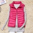 thumbnail image 2 of Dazajoo Womens Down Vest with Stand Collar Lightweight Sleeveless Winter Warm Jacket Zipper Pocket Outerwear,Hot Pink,XXXXL, 2 of 7
