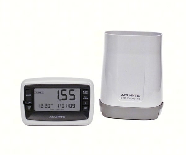 Accurite ACCURITE00899A1 Digital Rain Gauge w Wireless Self-Emptying Rain Collector by