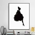 thumbnail image 4 of Dalazy Black Abstract Ink Single Leg Girl Unframed Simple Canvas Art HD Printed Oil Paintings Posters Pictures, 4 of 5