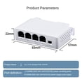 thumbnail image 4 of Extensor PoE de 1 a 3 puertos, repetidor PoE de 100/1000 M, IEEE802.3Af para transmisión IP, extensor para conmutador PoE, NVR, cámara IP, 4 of 8