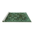 thumbnail image 2 of Ahgly Company Machine Washable Indoor Square Persian Turquoise Blue Traditional Area Rugs, 4' Square, 2 of 4