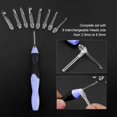 thumbnail image 1 of 2X 11 in 1 LED Crochet Hook Set, 9 in 1 USB Rehargeable Light Up Crochet Hooks Hand Weave Sewing Tools, Crochet Hook Set, 1 of 5