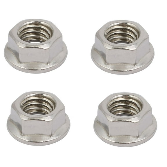 4pcs 3/8"-16 UNC Thread 304 Stainless Steel Hex Serrated Flange Nut Fastener