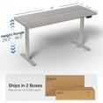 thumbnail image 6 of VIVO Electric 60” x 24” Stand Up Desk, Dark Gray Table Top, Gray Frame, 6 of 8