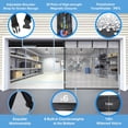 thumbnail image 5 of ICERUN 16x7FT Heavy Duty Magnetic Garage Screen Door - Black PET Mesh, Windproof, Easy Install, Fits Double Car Garage, Patio, Workshop - Keep Bugs Out, Fresh Air In, 5 of 7