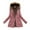 Dark Pink, variant on Bmisegm Women's Warm Thickened Overcoat Warm Trendy Winter Fleece Fashion Lined Hooded Snow Coat Jacket Outwear Jackets for Women Bean Green L